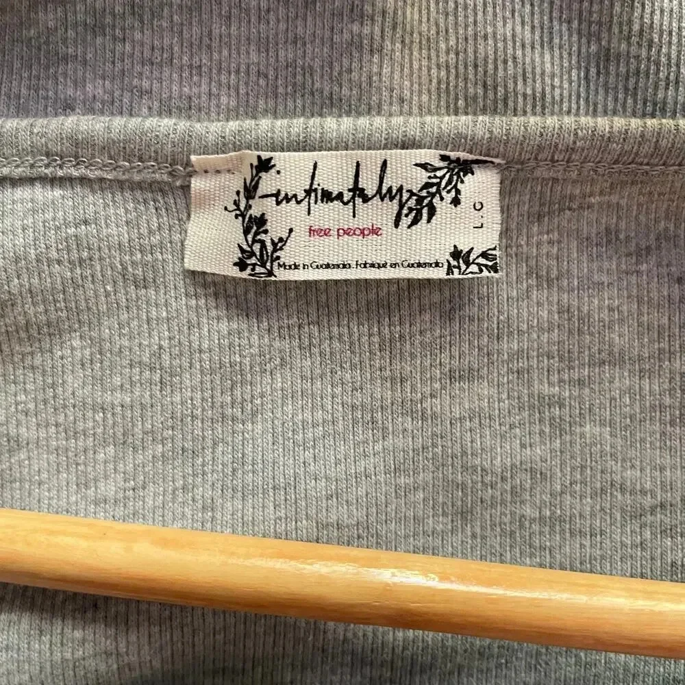 Free People Intimately Downtime Top Pajama Lounge Grey Size XS/Small